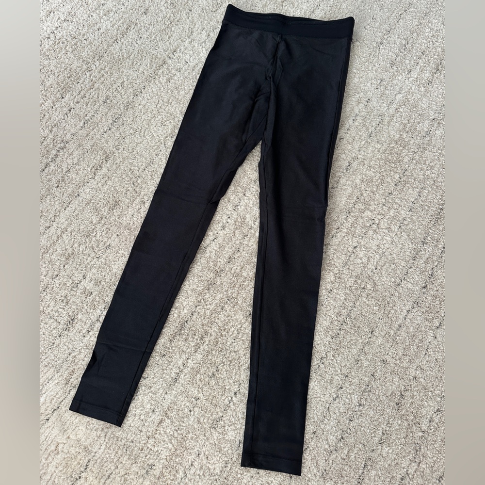 Garage Shiny Black Leggings
